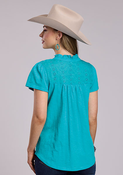 Roper Ladies SS Knit Top 0303905133037