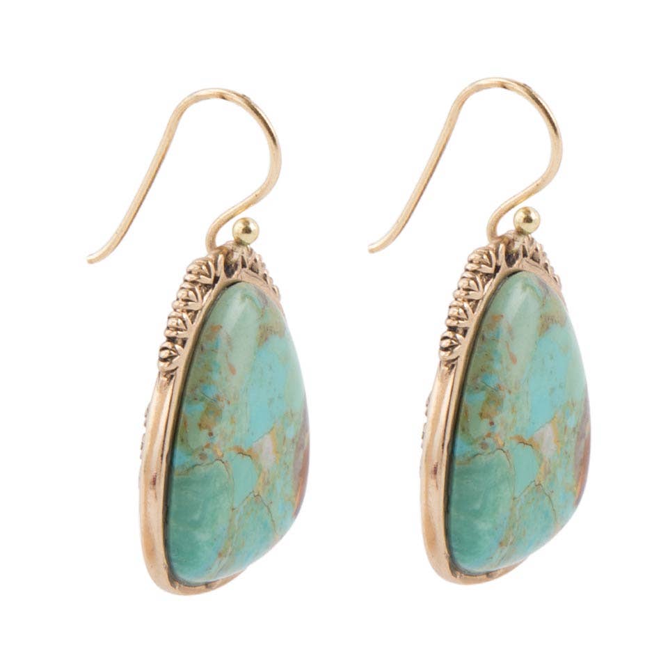Agave Genuine Turquoise Earrings 04T01B