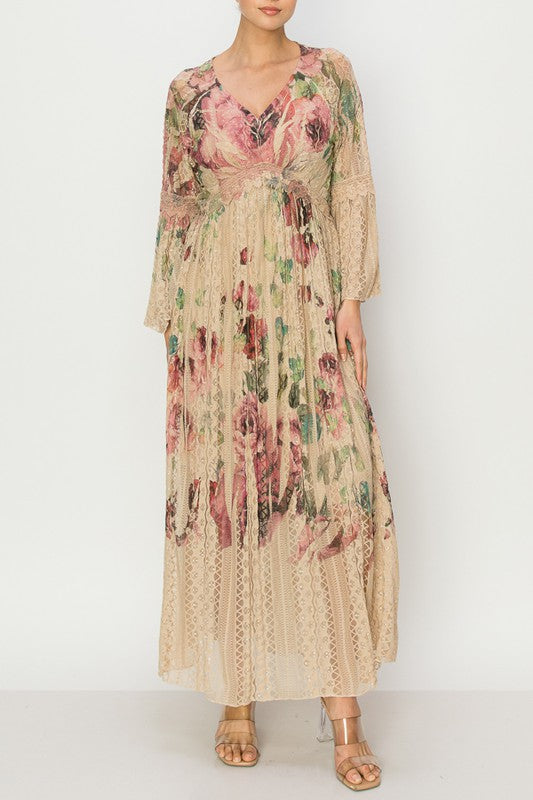 Lined Laced Dress OLS4658TP
