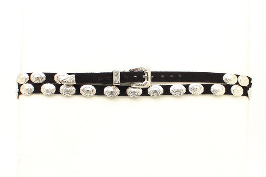 Black Suede Concho Hat Band 0292401