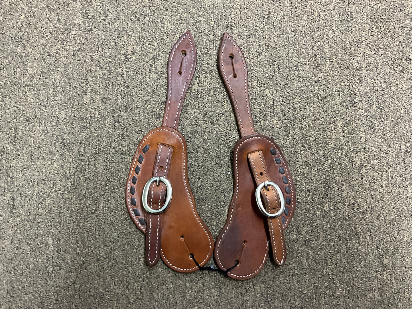 Spur Straps Plain with Buckstich SSBS25