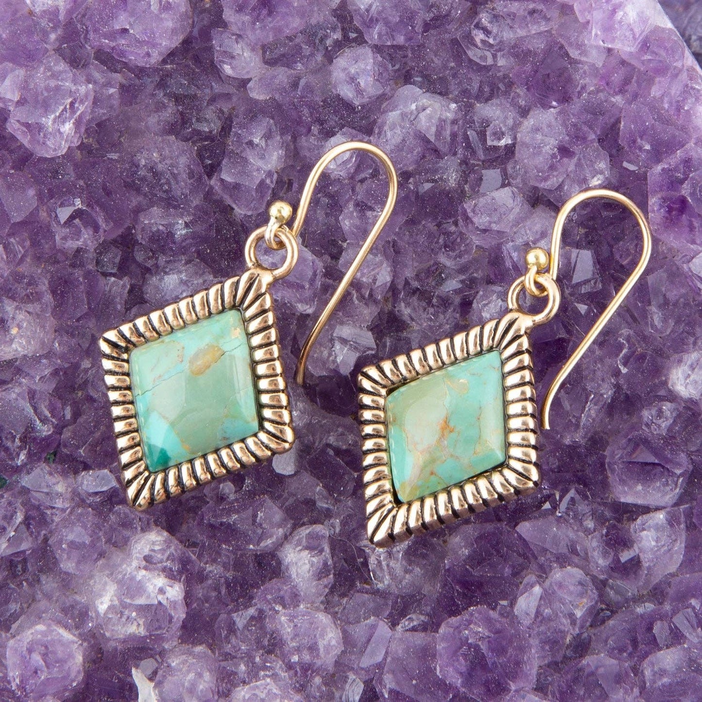 Diamond Days Turquoise Earrings SEQUE03T01B