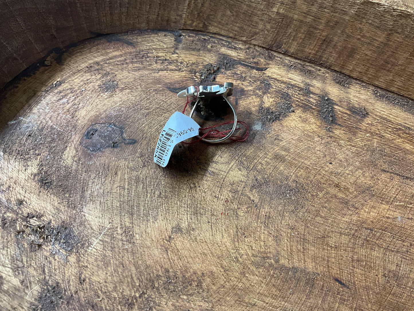 Ring Silver Thunderbird Turquoise Corral Inlay LRZ265X