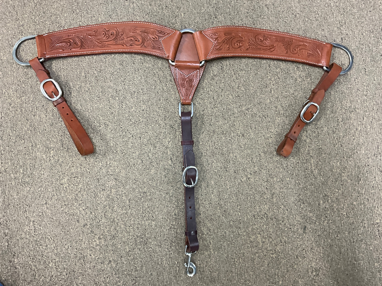Breast Collar Floral Tooled BCFT24