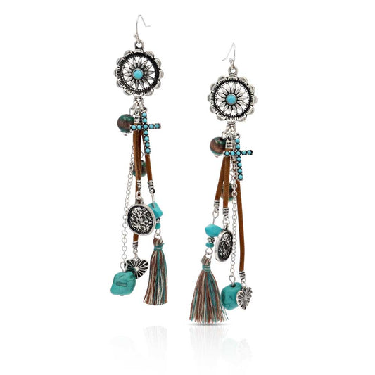 Montana Silversmiths Turquoise Menagerie Attitude Earrings AER5422