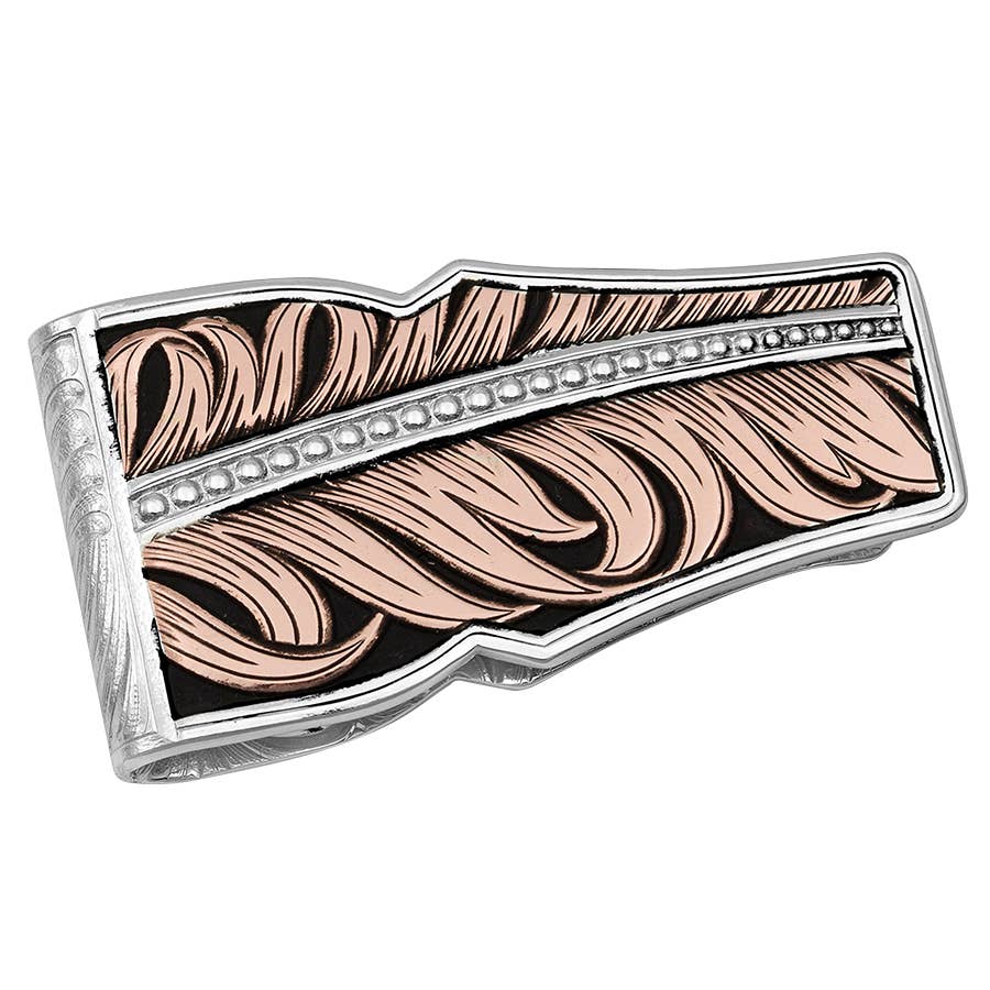 Montana Silversmiths Money Clip Hope Feather MCL4059RG