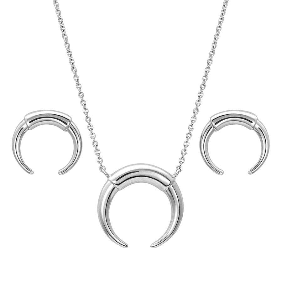 Montana Silversmiths Women's Minimal Squash Blossom Jewelry Set JS4577