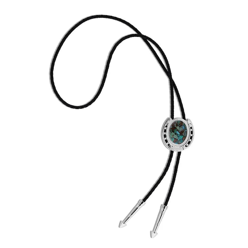 Montana Silversmiths The Pioneer's Turquoise Bolo Tie SKU BT5150