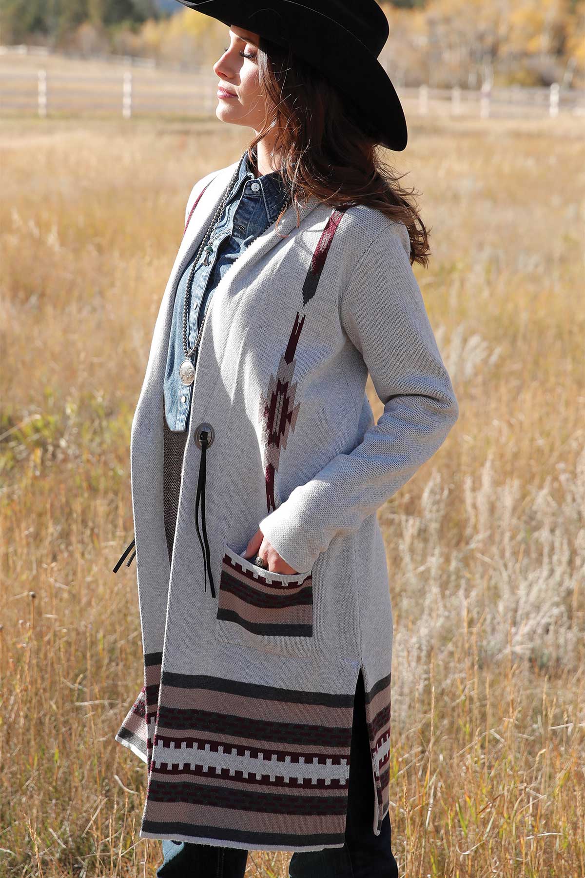 Cruel Girl Ladies Duster CWK7408003GRY