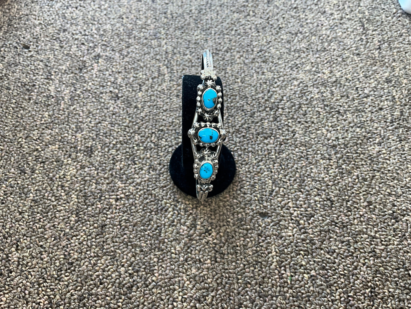 Bracelet Silver 3 Stone Turquoise BC39026