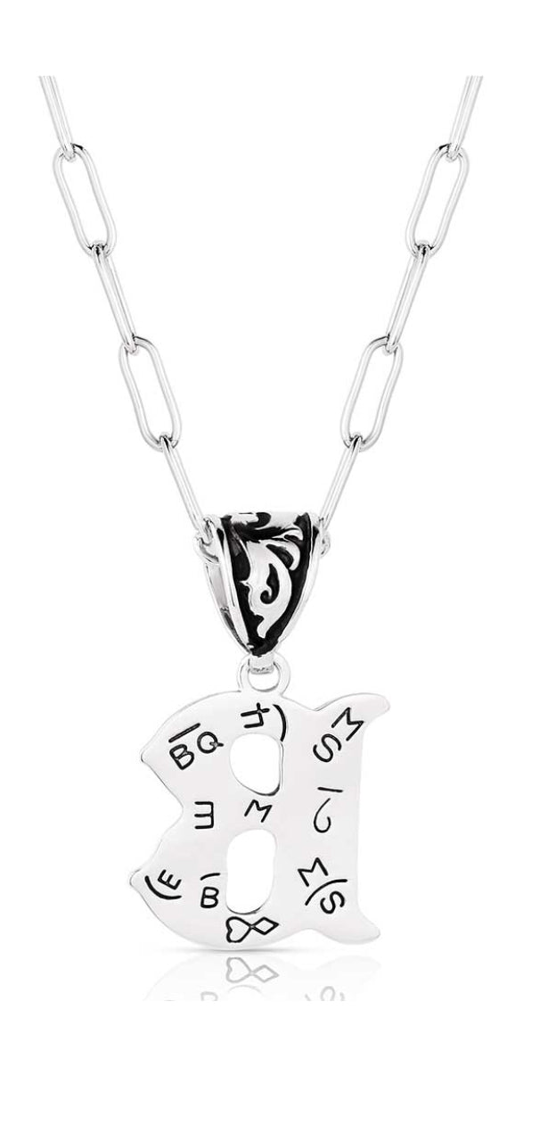 Montana Silversmith Western Initial Necklace - style B NC6096-B