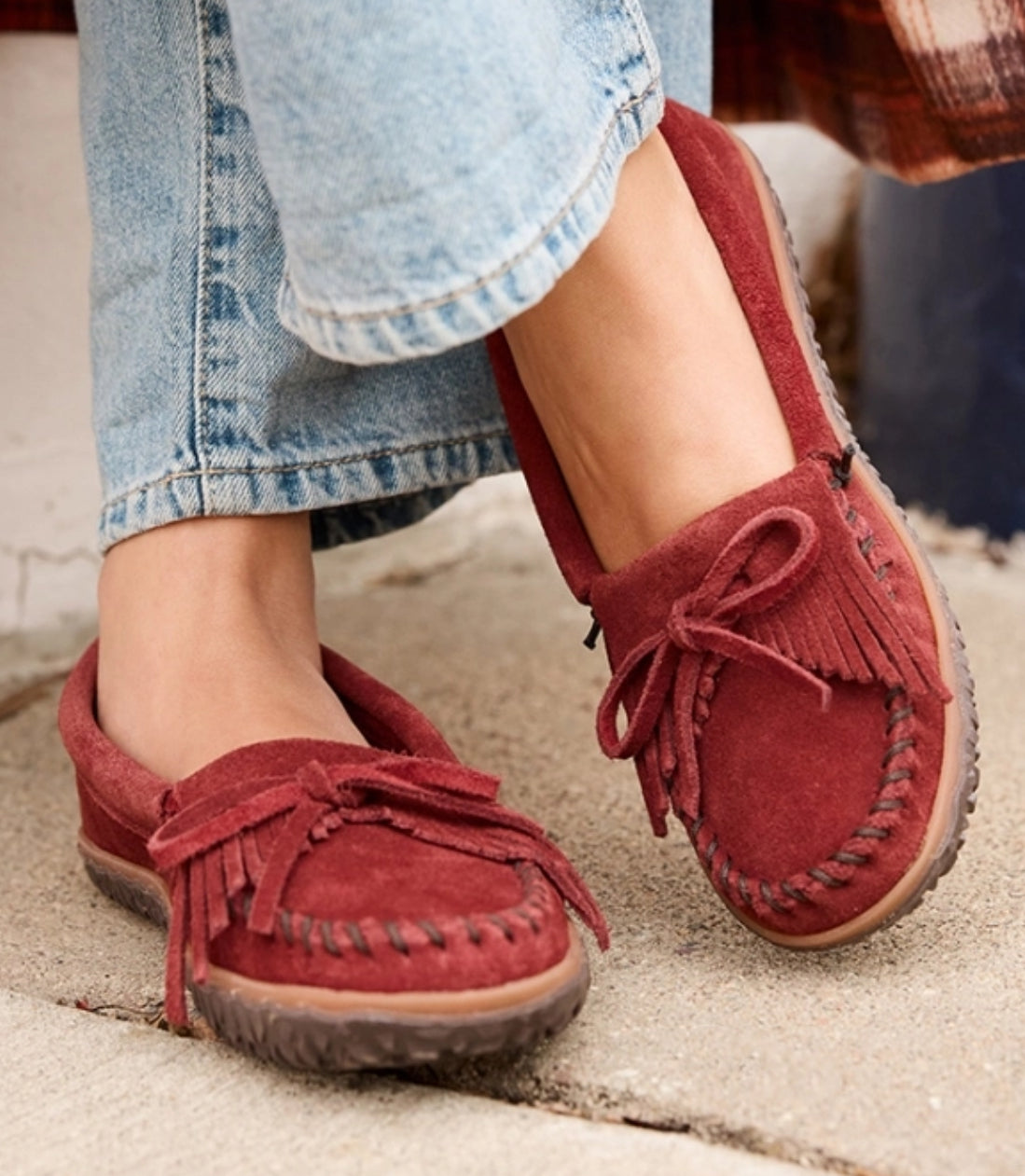 Minnetonka Ladies Kilty Tread Moccasin 379A
