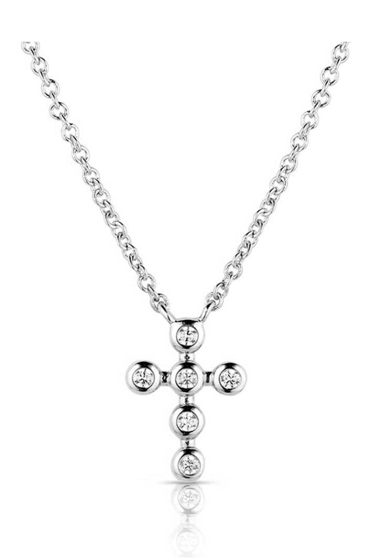 Montana Silversmith Simple Belief Crystal Cross Necklace NC5859