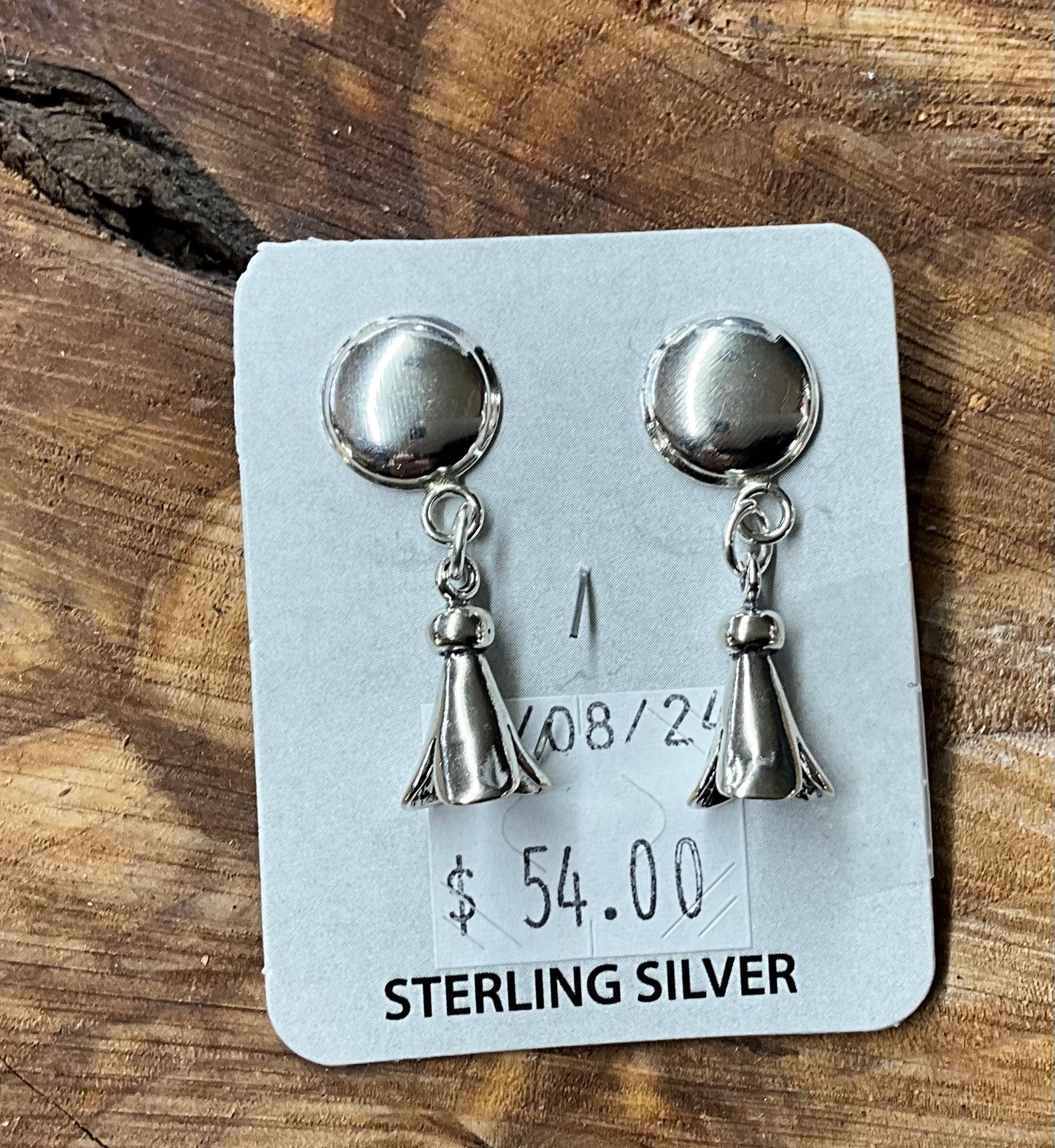Earring Silver Squash Blossom 1108