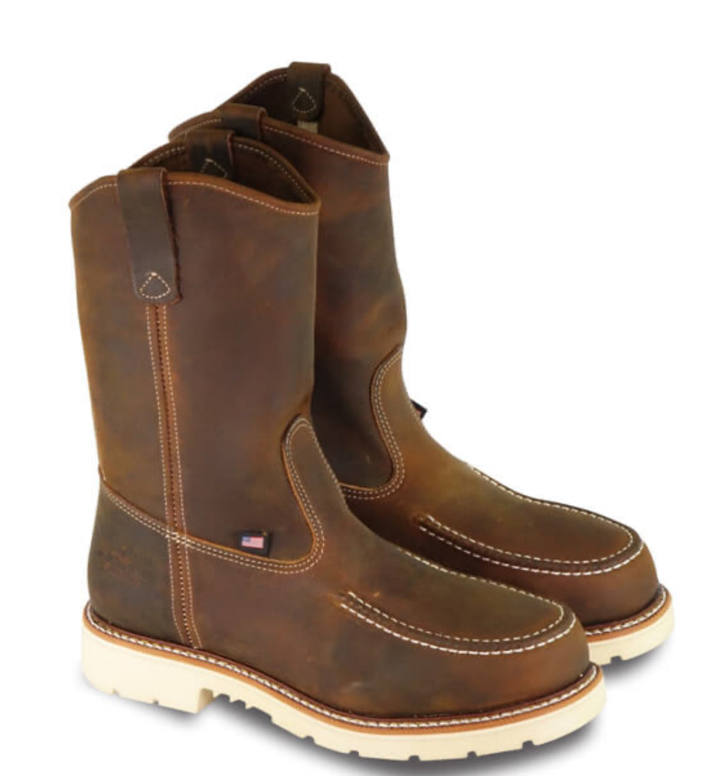 AMERICAN HERITAGE – 11″ TRAIL CRAZY HORSE SAFETY TOE – MOC TOE PULL-ON WELLINGTON 804-3311