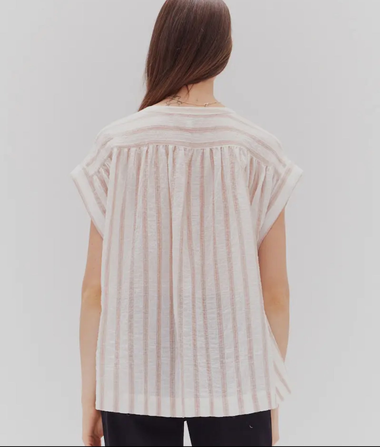 Striped Cotton Blouse 41855
