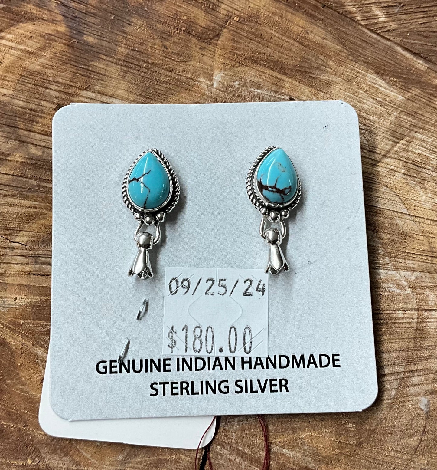 Earring Turquoise Squash Blossom 92524