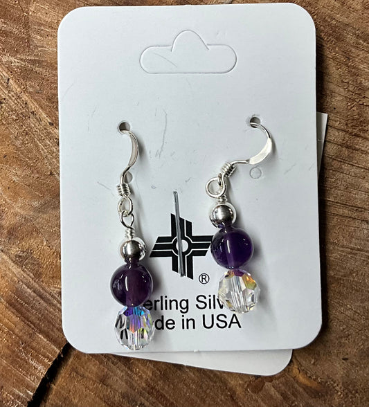 Earring Silver Amethyst
