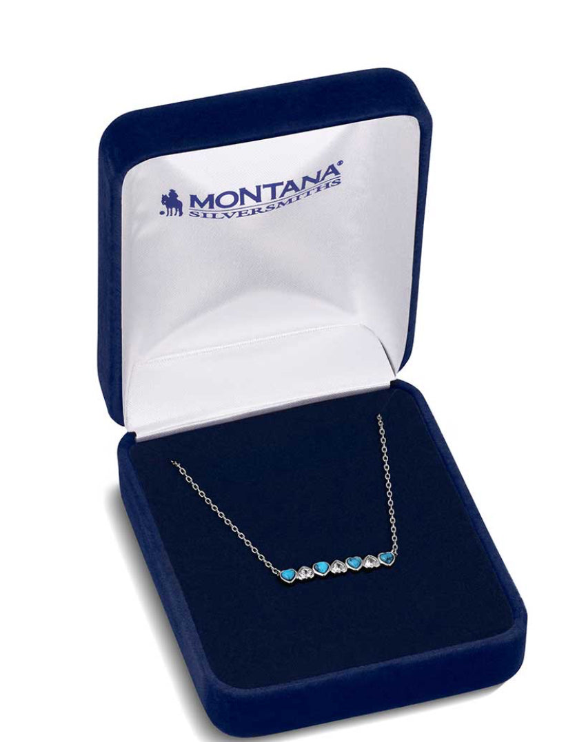 Montana Silversmith Alternating Hearts Necklace NC6227