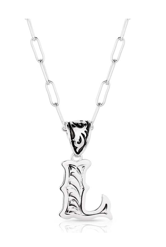 Montana Silversmith Western Initial Necklace - style L NC6096-L