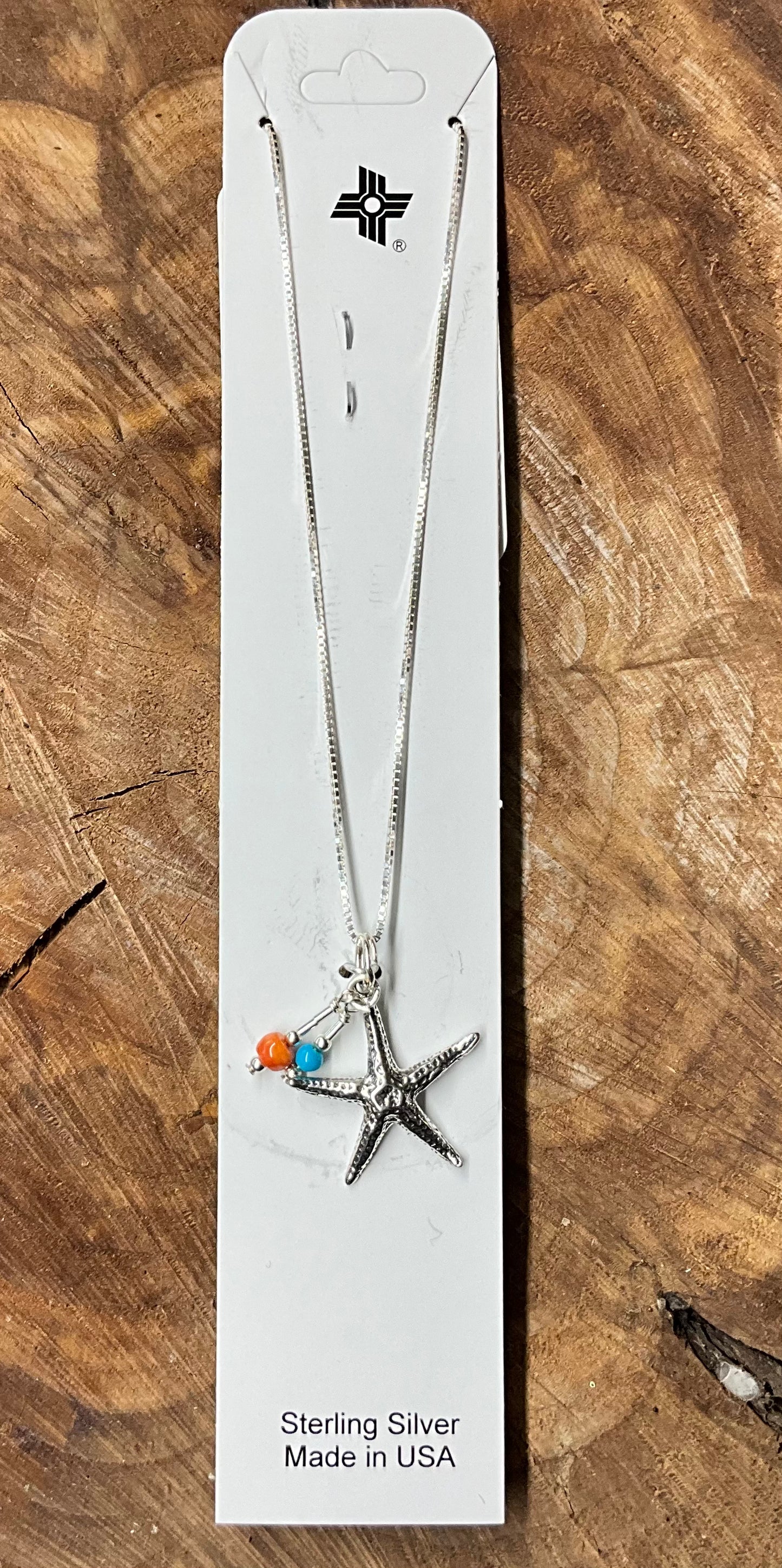 Necklace Sterling Silver Star Fish starsea