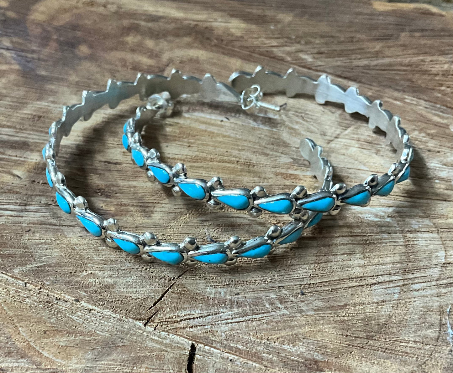 Earring  Turquoise Hoops FJE2207
