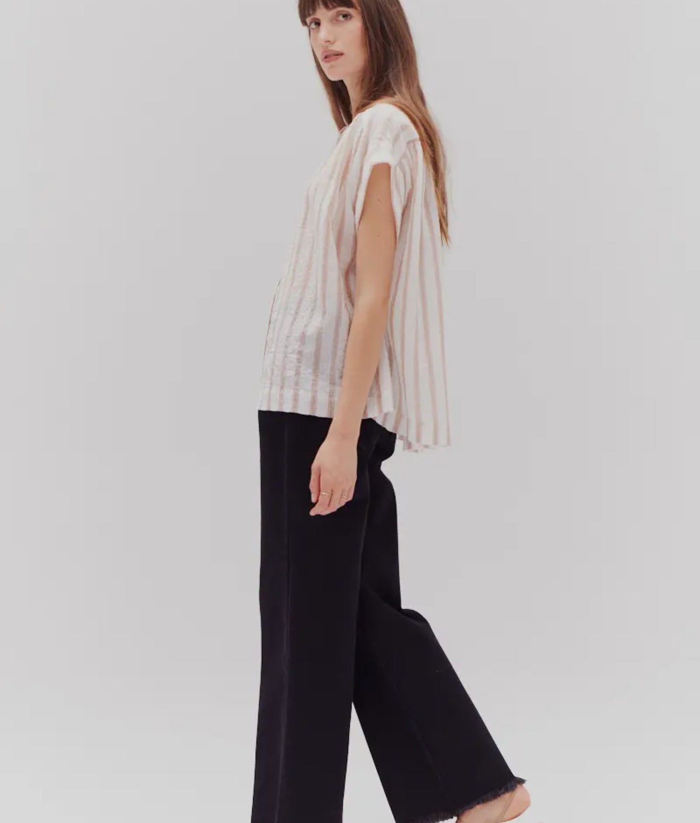 Striped Cotton Blouse 41855