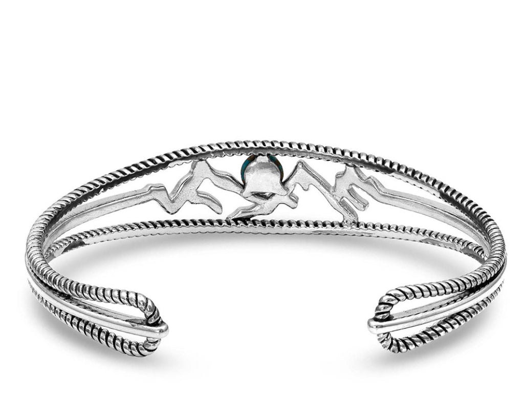 Montana Silversmiths Pursue the Wild Another Mountain Turquoise Cuff Bracelet SLKTBC4057TQ