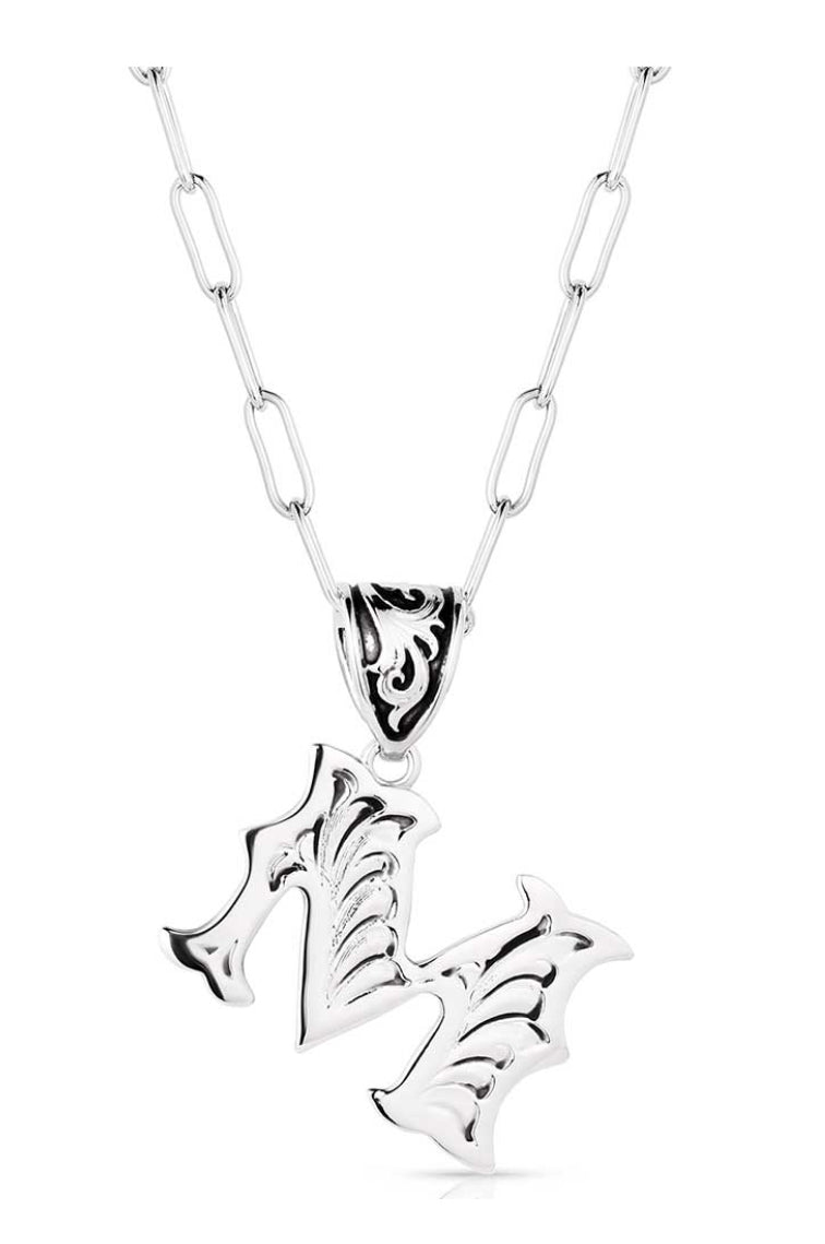 Montana Silversmith Western Initial Necklace - style M NC6096-M