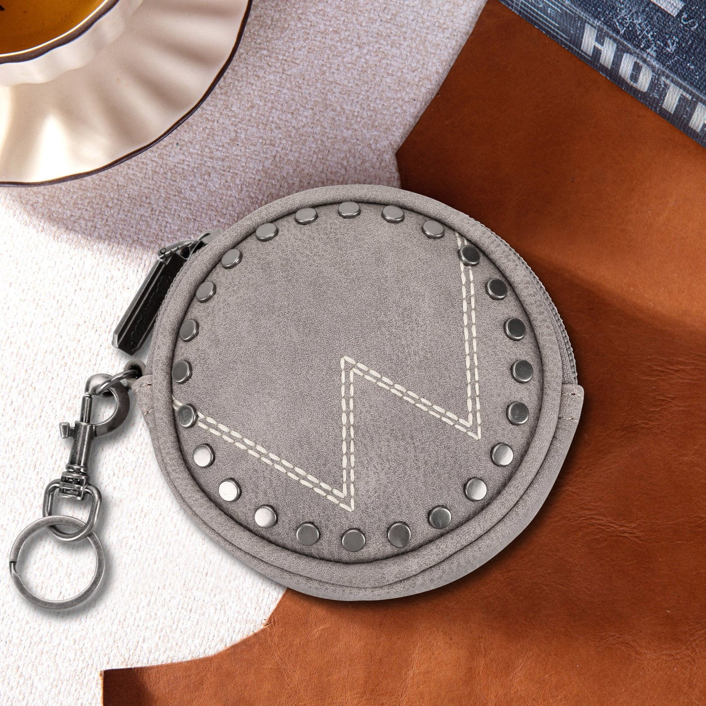 Wrangler Circular Coin Pouch "W" Logo Bag Charm -WG116-001