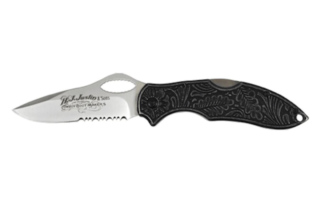 H.J. JUSTIN & SONS | JUSTIN Engraved Stainless Steel Roping Knife 2427400192