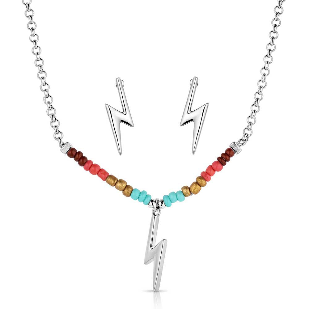 Montana Silvermiths Lightning Beaded Jewelry Set JS5884