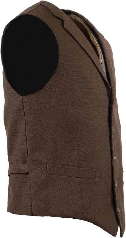 OUTBACK MEN'S SNAP FRONT VEST 29829BRN