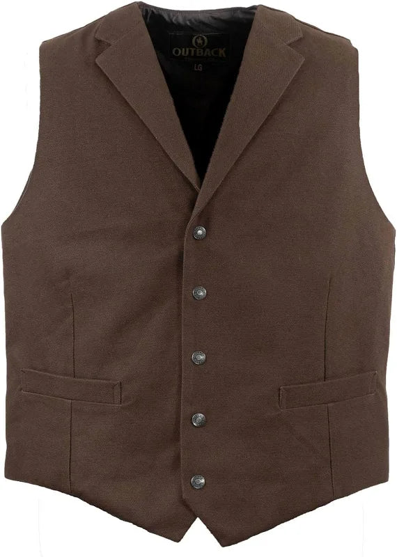 OUTBACK MEN'S SNAP FRONT VEST 29829BRN