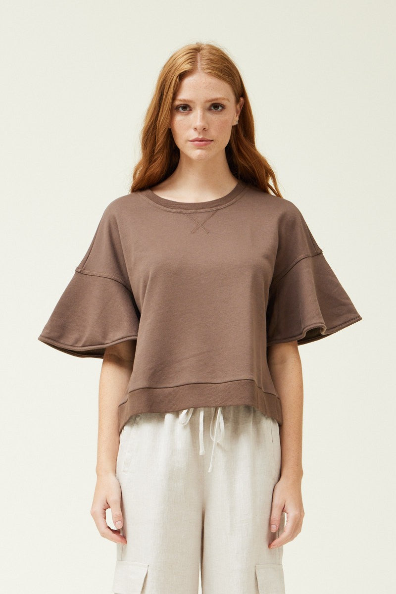 ENZYME WASHED TERRY TOP 41526