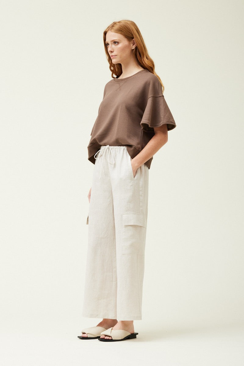 ENZYME WASHED TERRY TOP 41526