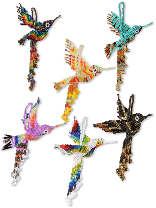 Hummingbird Beaded Ornament