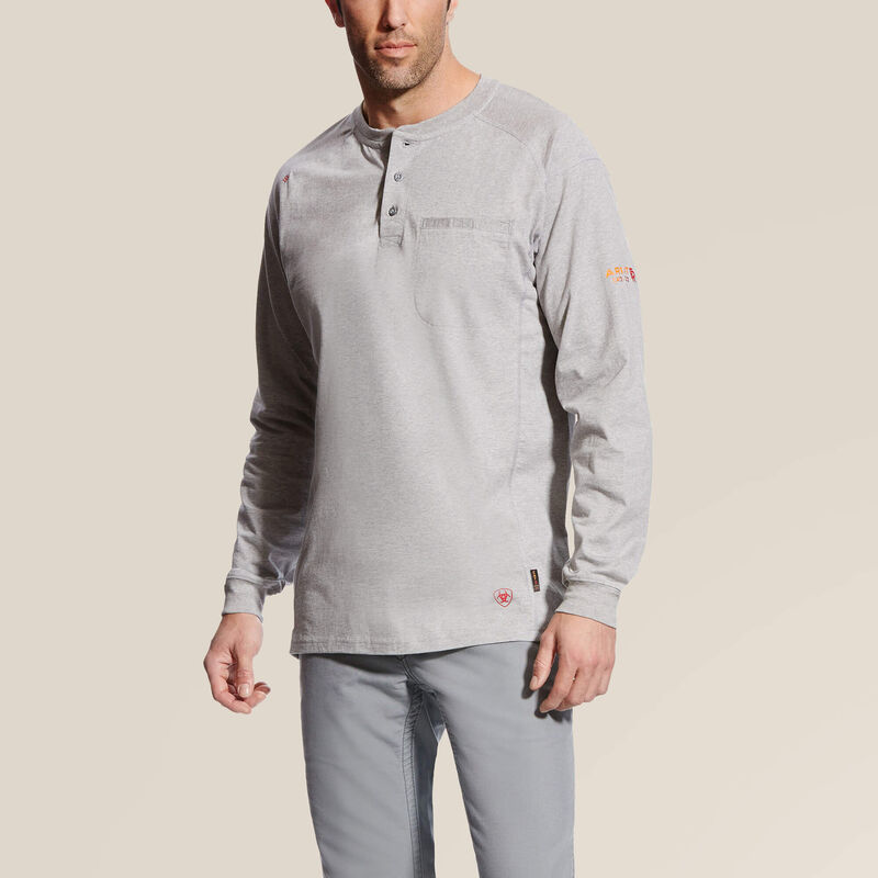 Ariat FR Long Sleeve T Shirt Henley 10022599