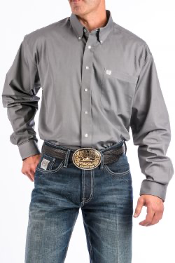 Cinch Long Sleeve Shirt Clssic MTW1104238GRY