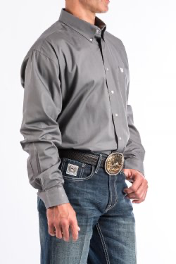 Cinch Long Sleeve Shirt Clssic MTW1104238GRY