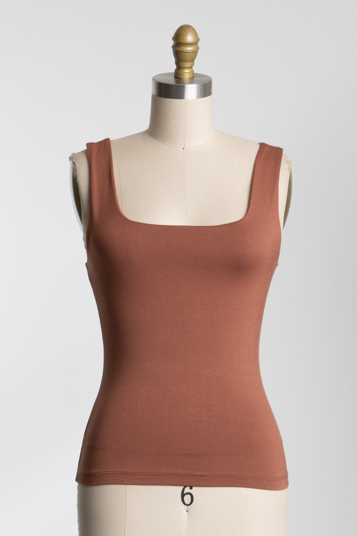 Ladies Double Layer Square Neck Tank Top T16608