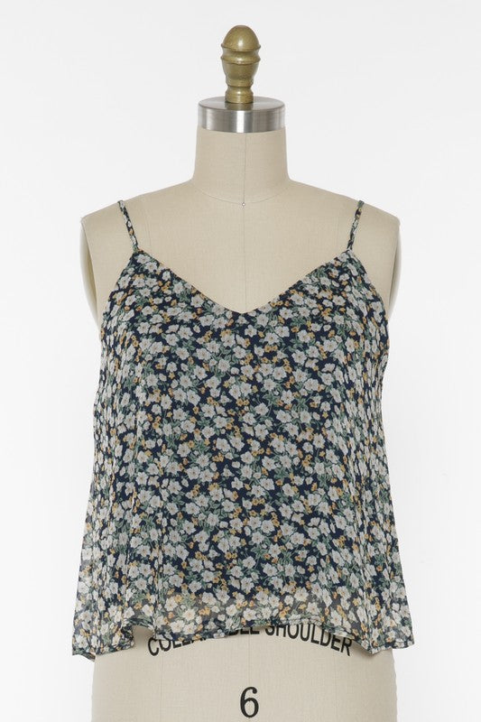 Ladies Double Layered Chiffon Cami Top T30890