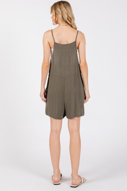 Ladies Eyelet Detail Cami Romper NJU60341D