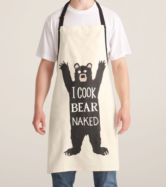 Little Blue House Bear Naked Apron APOW1BE184