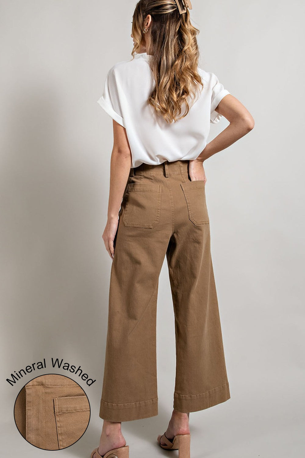 Soft Washed Wide Leg Pants PK7618
