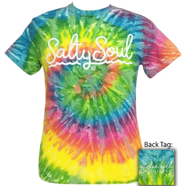 GIRLIE GIRL ORIGINALS PREPPY SALTY SOUL TIEDYE T-SHIRT