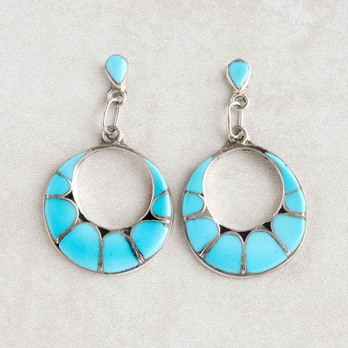 Earring Turquoise Inlay FJE2586