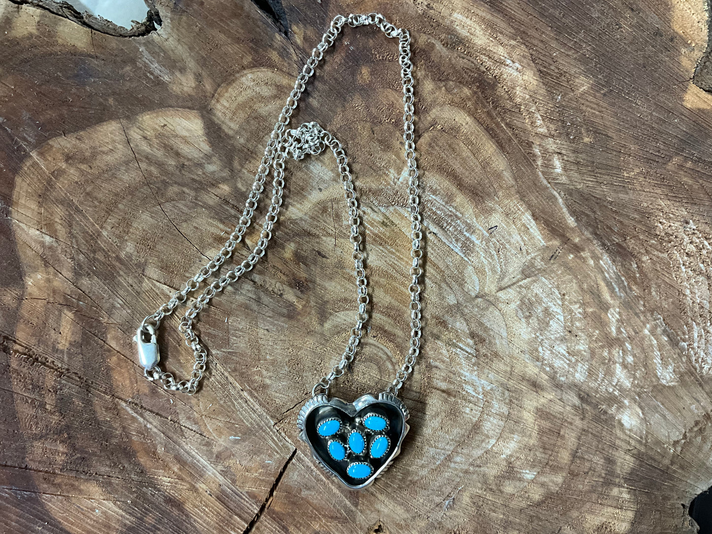 Necklace Turquoise Heart FJN2269