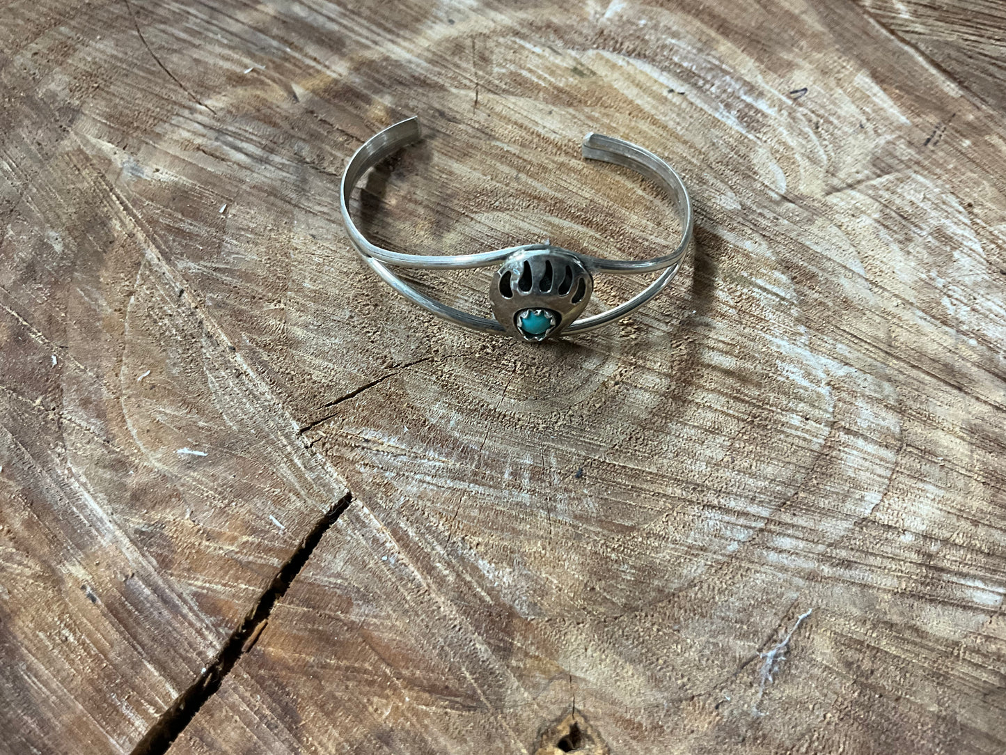 Bracelet Silver Bear Claw Infant Cuff FJB2300