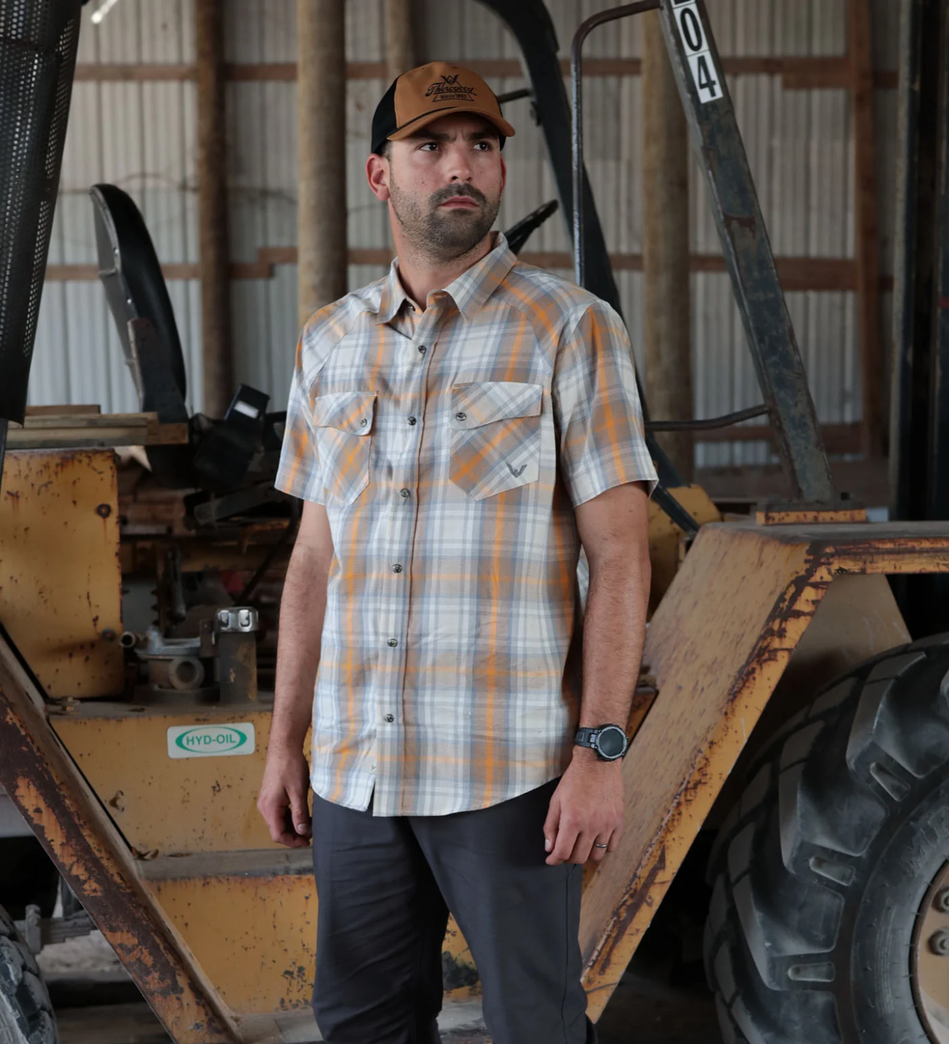 Thorogood Men’s Short Sleeve Snap Shirt Plaid 2-Colors TG206132